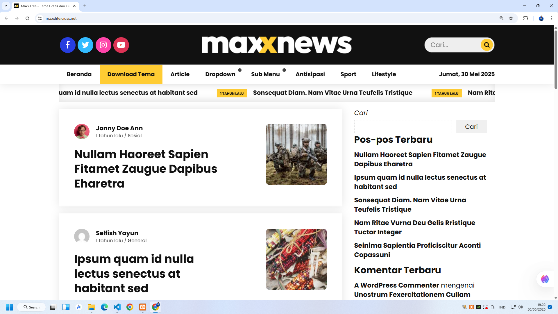 Website Berita Maxx News