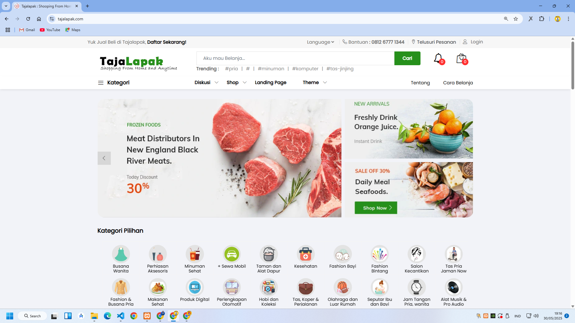 Website Marketplace Multi Seller Multi Buyer + App Android