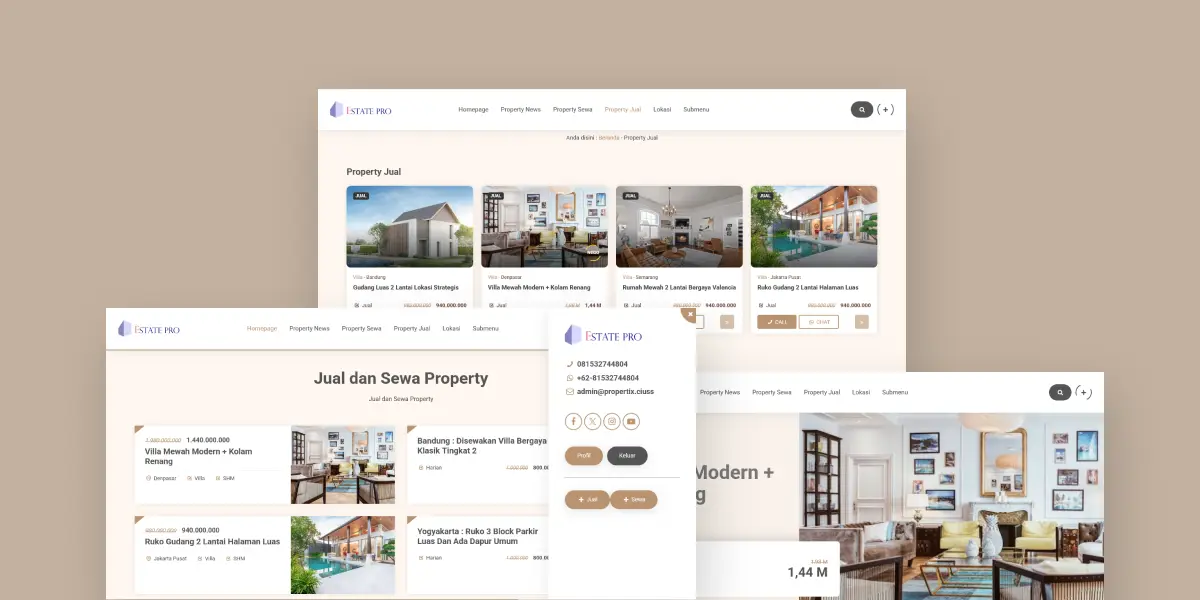 Website Properti Multi Agen Propertix Estate