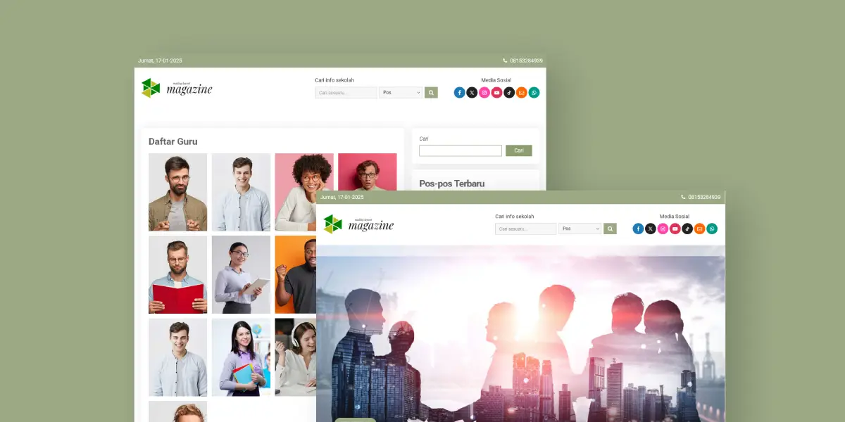 Website Sekolah Kampus Mading Magazine